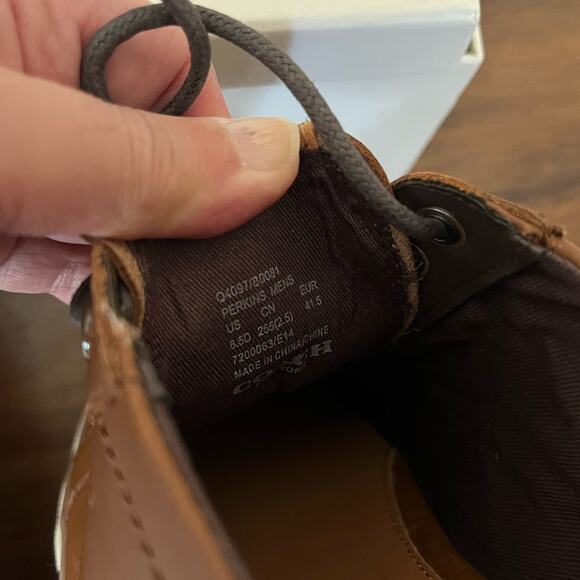 New Men's Coach leather sneaker Perkins Soft Port saddle brown size 8.5 - Picture 12 of 12